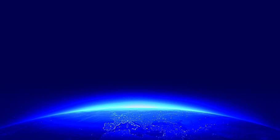 Fondo de pantalla de tierra, cielo estrellado, el universo, negocios, espacio, planeta - espacio, planeta tierra, azul, luz - fenómeno natural, copia espacio