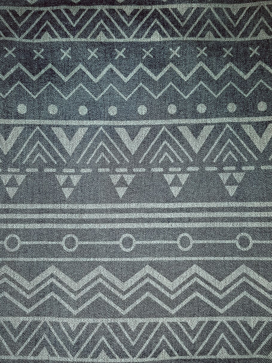 hitam, abu-abu, tekstil, denim, pola, suku, pakaian, kain, latar belakang, abstrak