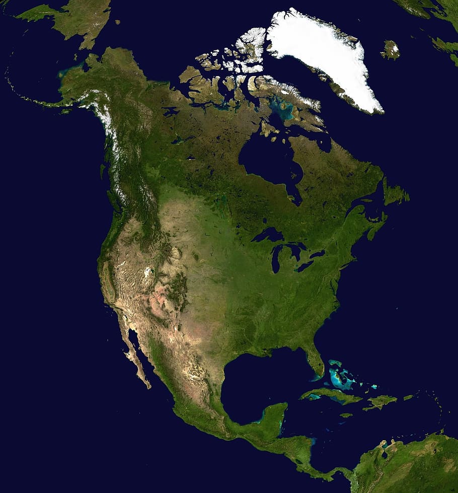 geographic map illustration, geographic, map, illustration, north america, continent, america, satellite photo, satellite image, aerial view