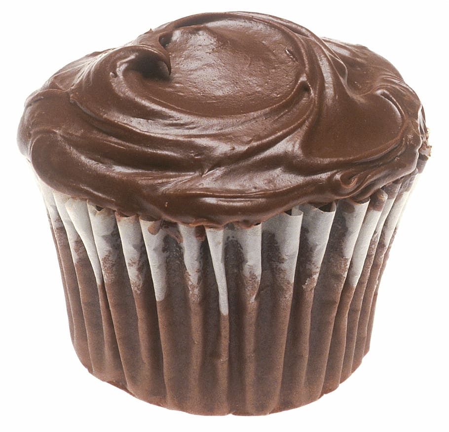 chocolate cupcake, chocolate, cupcake, cake, icing, food, dessert, treat, carbs, calories
