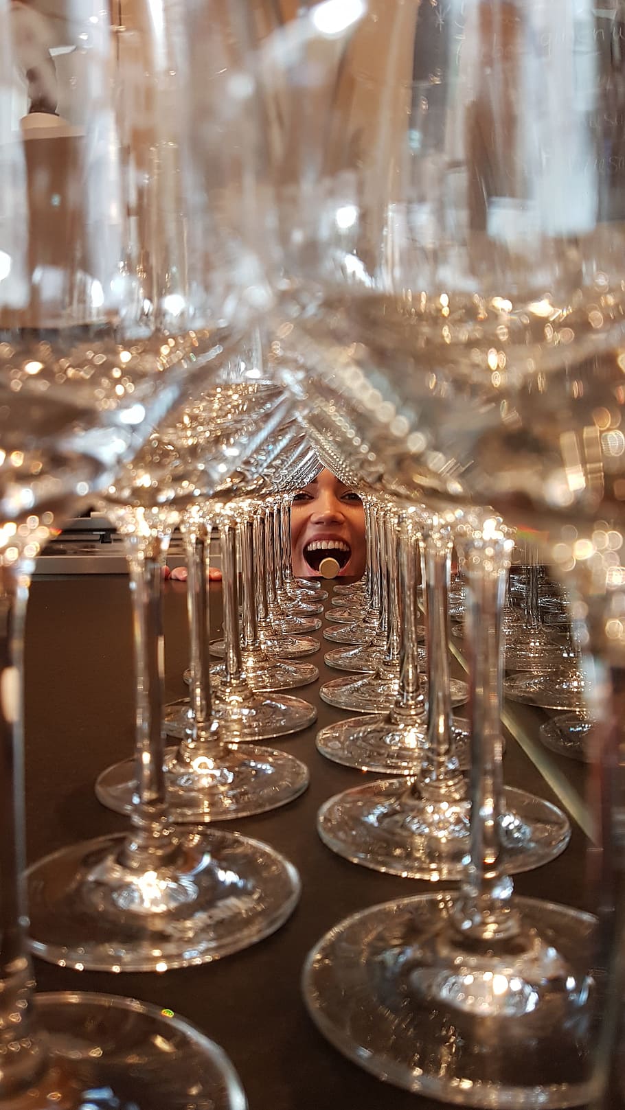 glasses, face, drinking games, fun, drink, gastronomy, mouth, laugh, tunnel, wine corks