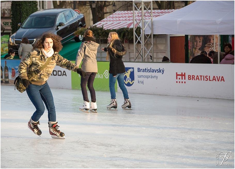 ice skating, ice-skating, skating, figure skating, winter sports, people, winter, ice, full length, women