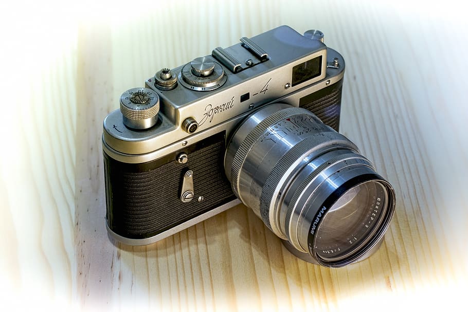 kamera, Vintage, Retro, tua, foto, peralatan, lensa, teknologi, target, analog