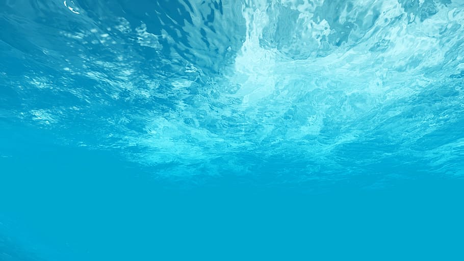 subaquática azul claro, água do mar, água azul, no fundo do mar, marca d'água, azul, imagem grande, cristalina, subaquática, água