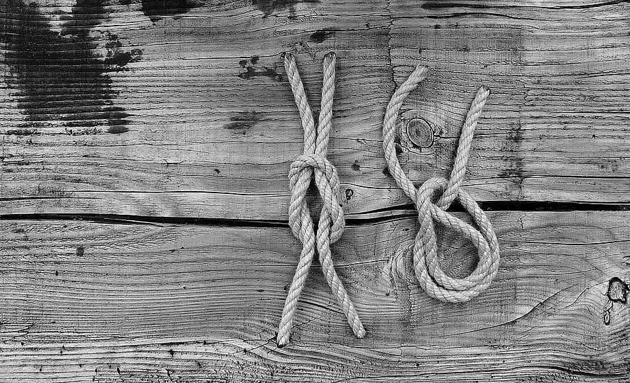 gray ropes, rope, ropes, knots, knot, structure, martim, wood - material, tied up, textured
