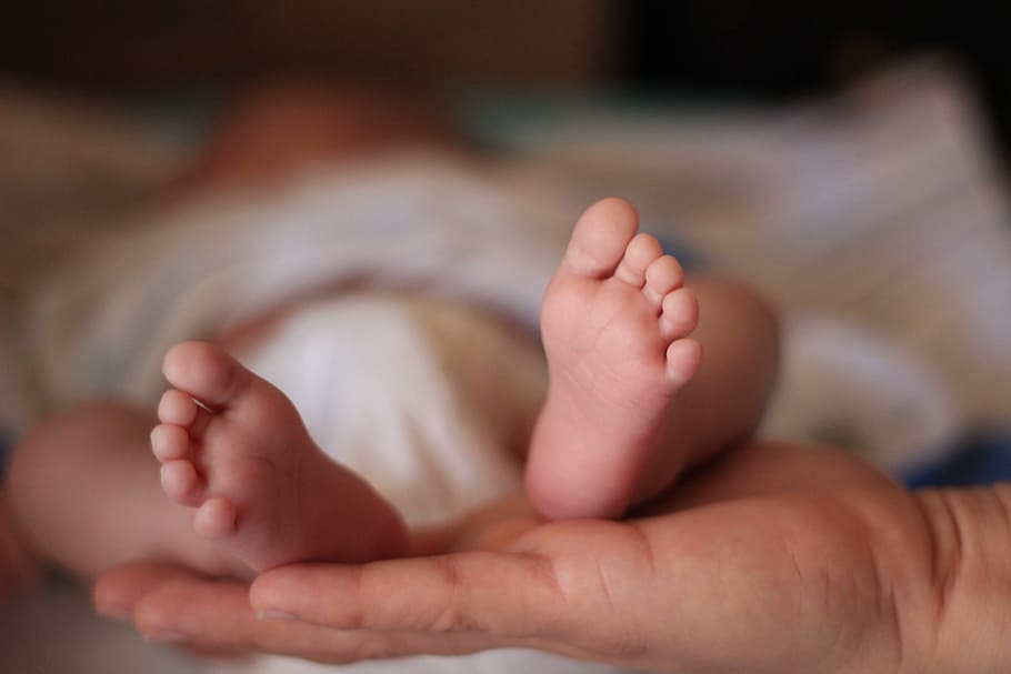 baby's feet, baby, feet, small, new born, child, cute, hand, mother, care