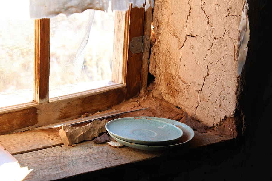 shack, plates, adobe, old, vintage, culture, home, cabin, hut, new mexico