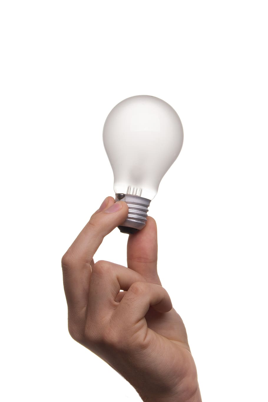 person, holding, white, light bulb, lamp, idea, pear, view, thought, inspiration