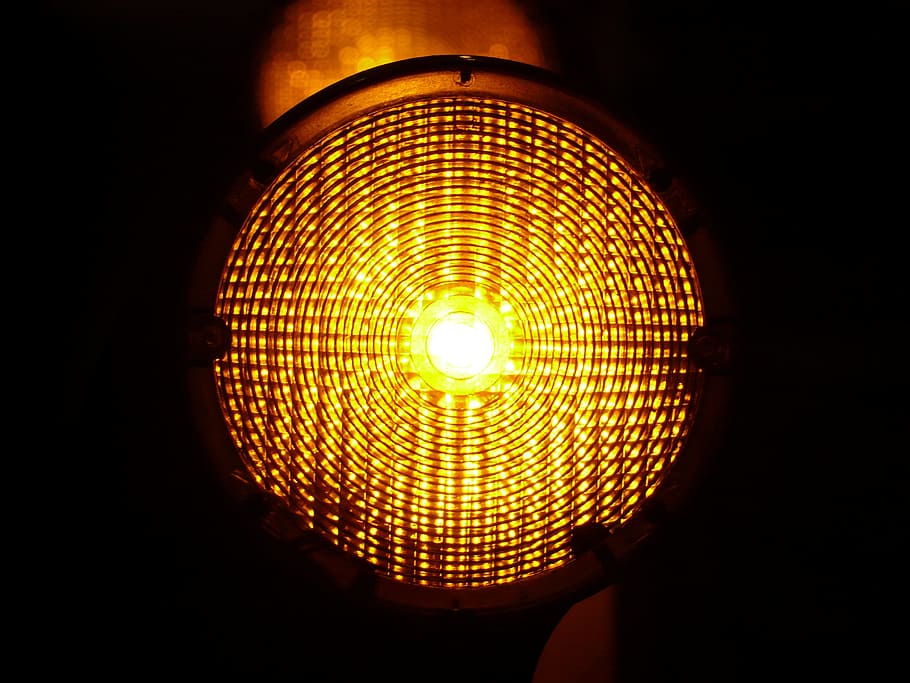 lampu peringatan, warnblinkleuchte, sumber cahaya, jalan, sinyal cahaya, cahaya, belok kanan, perhatian, peringatan, penghalang