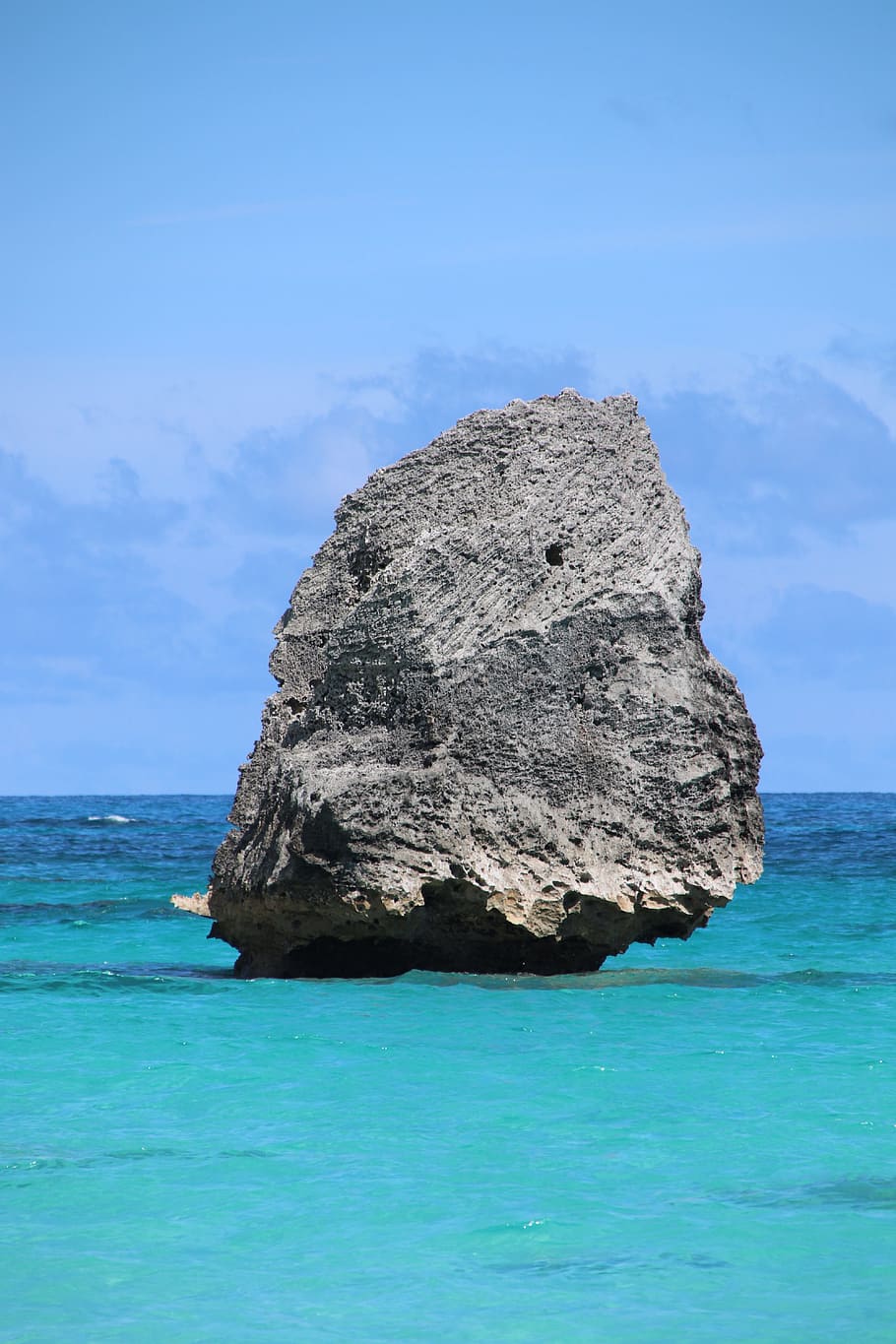 Bermudas, océano, atlántico, costa, playa, trópico, mar, cielo, roca, agua