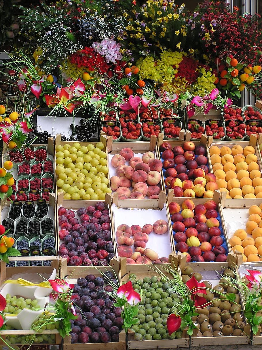 Fruit Stand, Vegetable, Sale, vegetable stand, colorful, market, sales stand, dealer, variation, fruit