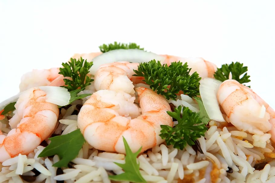 rice, shrimp toppings, asian, chinese, colorful, cook, cooked, cooking, crab, crayfish