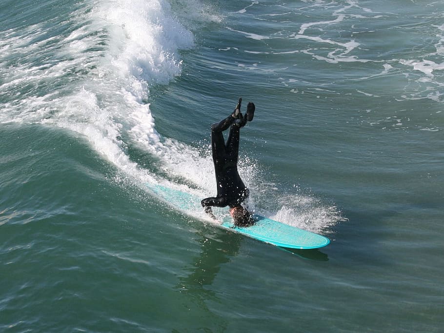 Surfer, Surfing, Huntington, Beach, huntington, beach, california, pacific, ocean, wave, motion