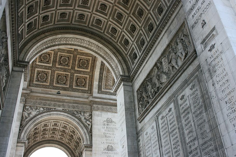 lengkungan kemenangan, Paris, Perancis, Arsitektur, Tempat terkenal, Eropa, arc de Triomphe, lengkung, Paris - Perancis, sejarah