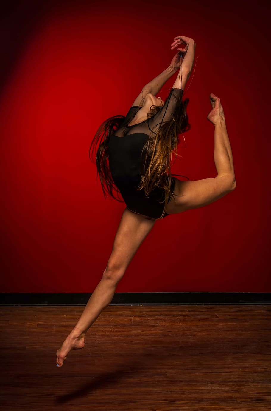 バレエダンサー写真, 女性, ダンス, フォーム, アート, しなやか, 柔軟, 内部, 屋内, ジャンプ