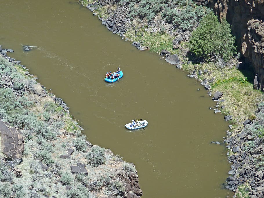 River Rafting, Rio Grande, New Mexico, usa, river, water, canyon, rocks, nature, rock - Object