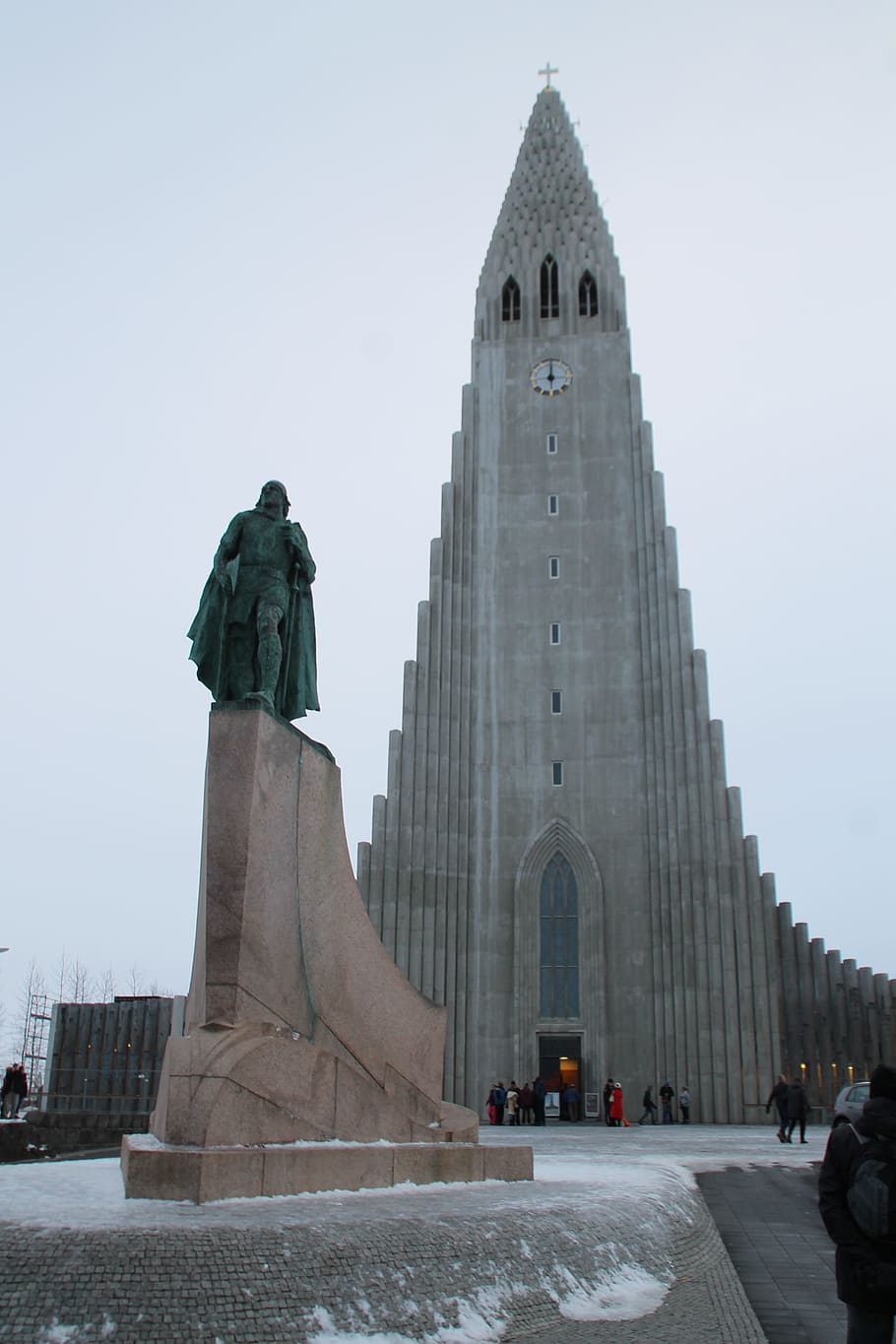 reykjavik, gereja, islandia, hallgrímskirkja, ibu kota, kota, tempat menarik, arsitektur, langit, patung