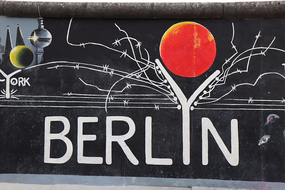 berlyn, east, side, gallery, berlin, berlin wall, graffiti, art, structures, wall