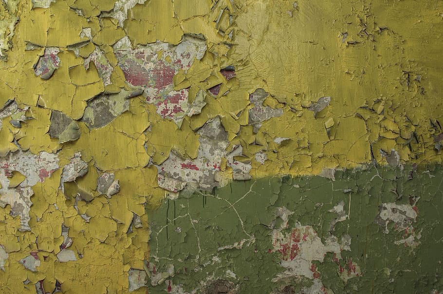 wall, paint, yellow, old, green, house, design, texture, painting, dirty