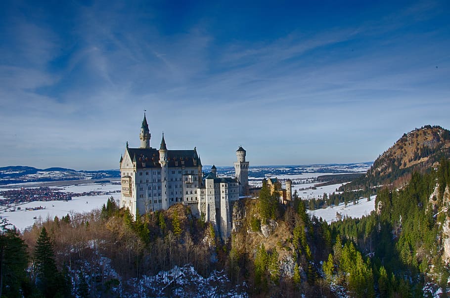 Alemanha, Baviera, Castelo, Kristin, Castelo de fadas, Castelo de Neuschwanstein, locais de interesse, estruturas, historicamente, Schwangau