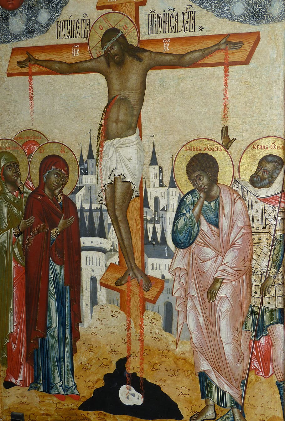 icon, orthodox, christianity, historically, christ, believe, painting, crucifixion, cross, passion