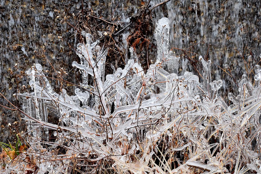 Hielo, cristales, congelación, frío, invierno, resplandor, escarcha, nieve, textura, naturaleza