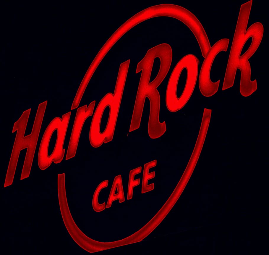 ハードロック, カフェ, レストラン, ロック, ハード, 音楽, バー, バンド, ギター, 赤