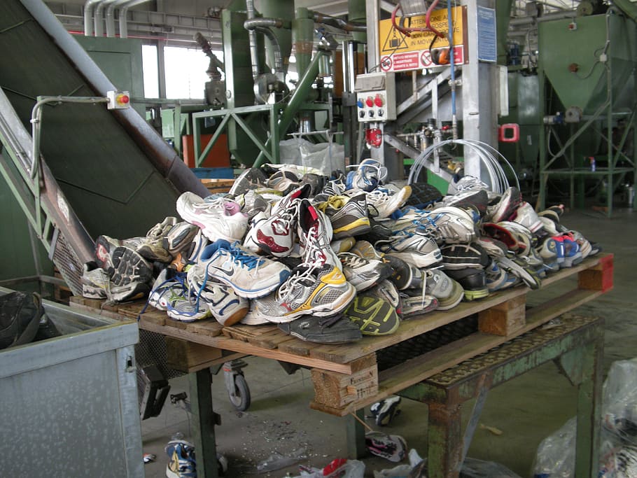 sapatos, exausto, correndo, tênis, corrida, sapato, meio ambiente, reciclagem, atleta, maratona