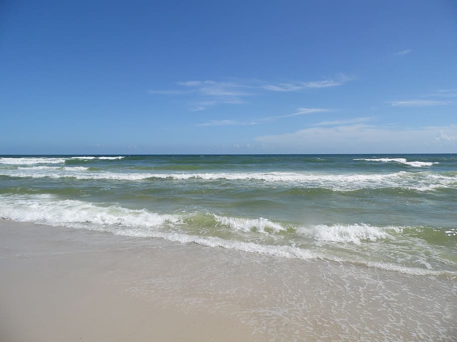 Océano, olas, mar, agua, surf, playa, naturaleza, azul, marea, salpicaduras