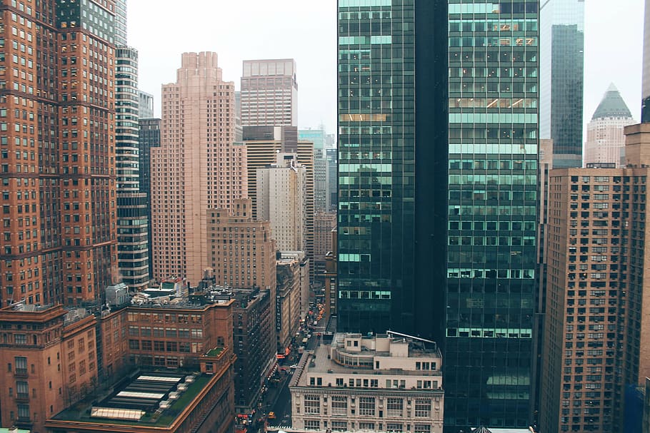 bangunan kota, siang hari, kota, bangunan, new york, gedung pencakar langit, amerika serikat, bangunan negara kekaisaran, analog, 2015