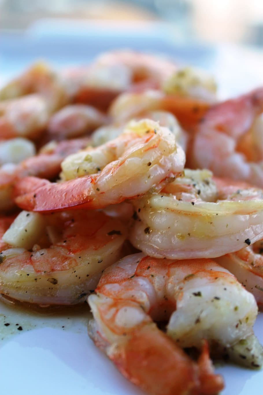 selective, focus photography, cooked, peppered, shrimp, cuisine, food, fish, gourmet, seafood