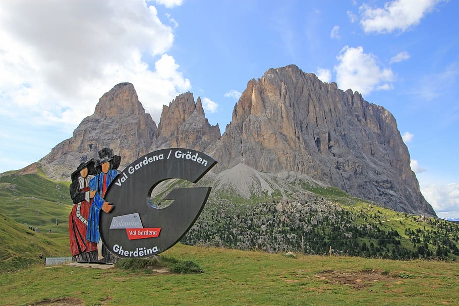 sassolungo, grupo sassolungo, dolomitas, macizo, montañas, italia, tirol del sur, alpino, vista, roca