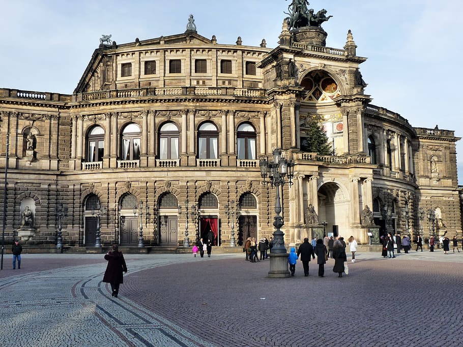 Semper Opera House, Dresden, City, court and state opera, opera house, gottfried semper, architecture, building exterior, built structure, travel destinations