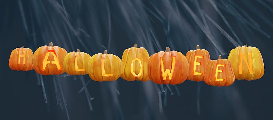 naranja, calabaza fondo de pantalla de halloween, halloween, calabaza, fiesta, otoño, decoración, de miedo, octubre, jack