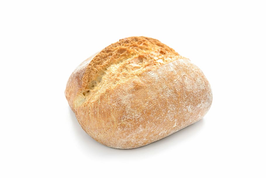 baked bread, fresh bread, eating, bread, loaf, wheat, bakery, appetizer, cake, white background