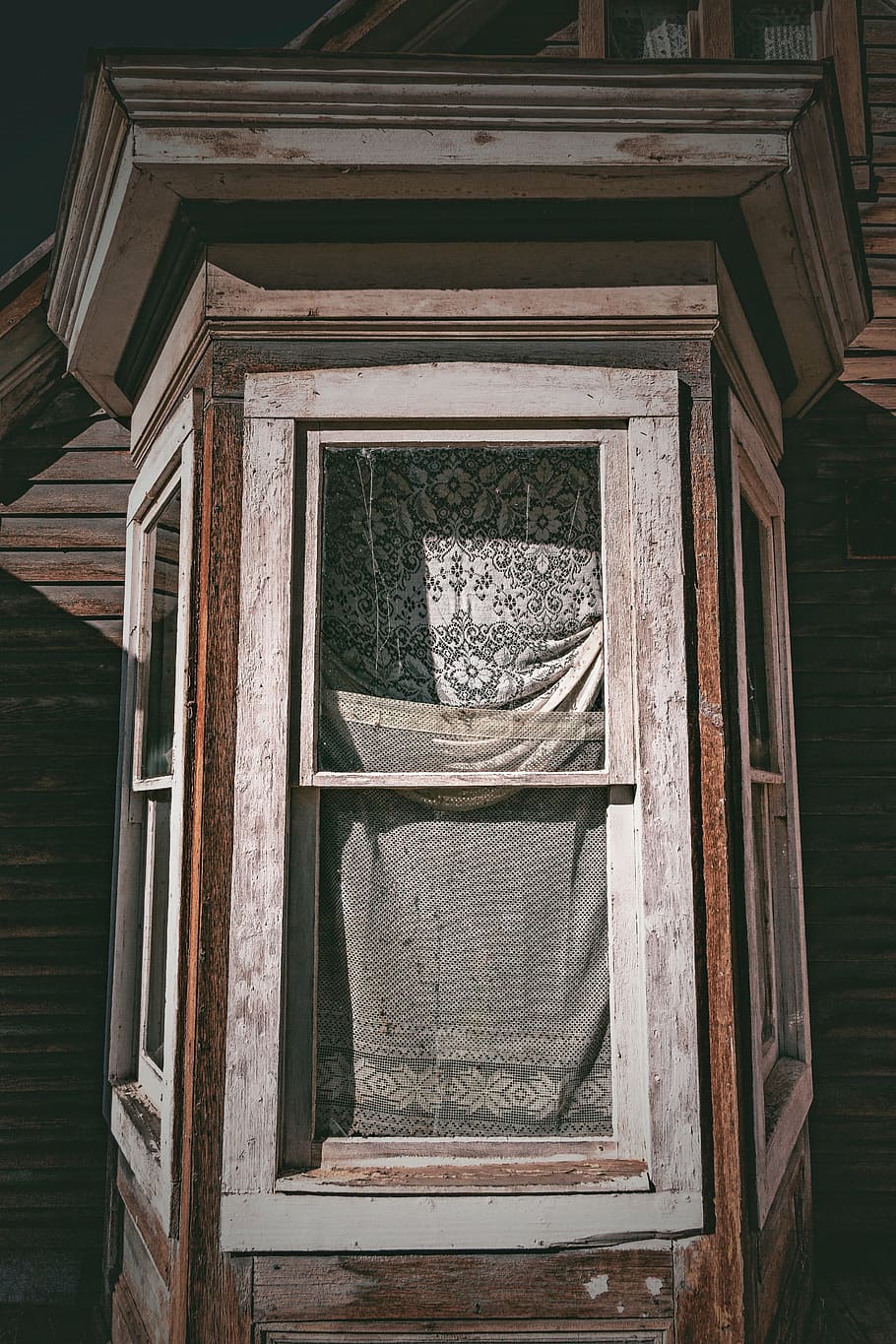 closed sash window, house, home, window, wood, curtain, old, architecture, building exterior, built structure