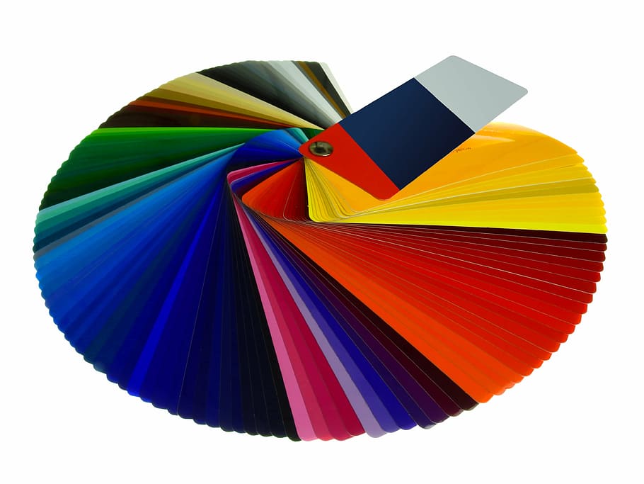 multicolored fan, color fan, color card, color, pattern, background, graphic, colorful, course, design