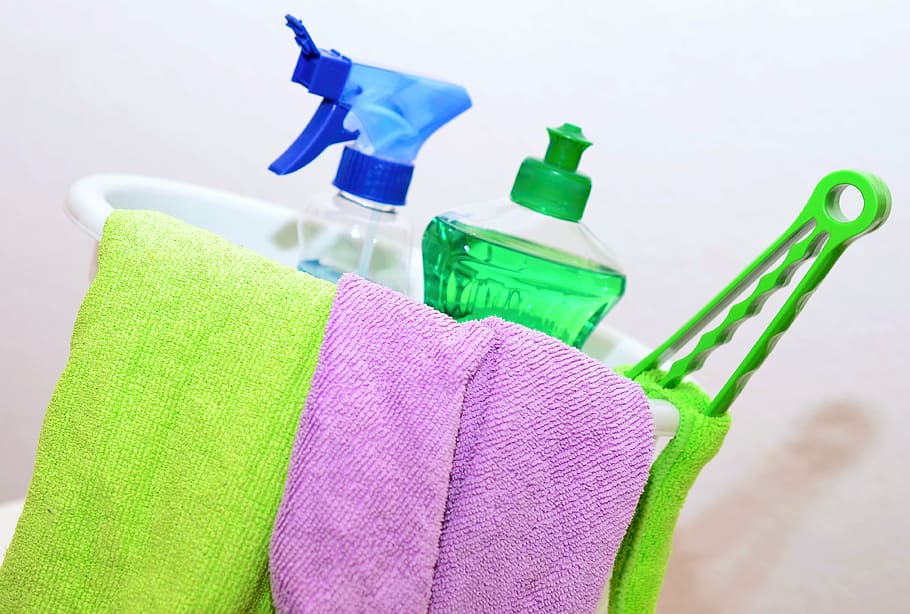 herramienta de limpieza del hogar, conjunto, limpiar, trapo, trapos de limpieza, presupuesto, agentes de limpieza, higiene, tareas domésticas, limpieza