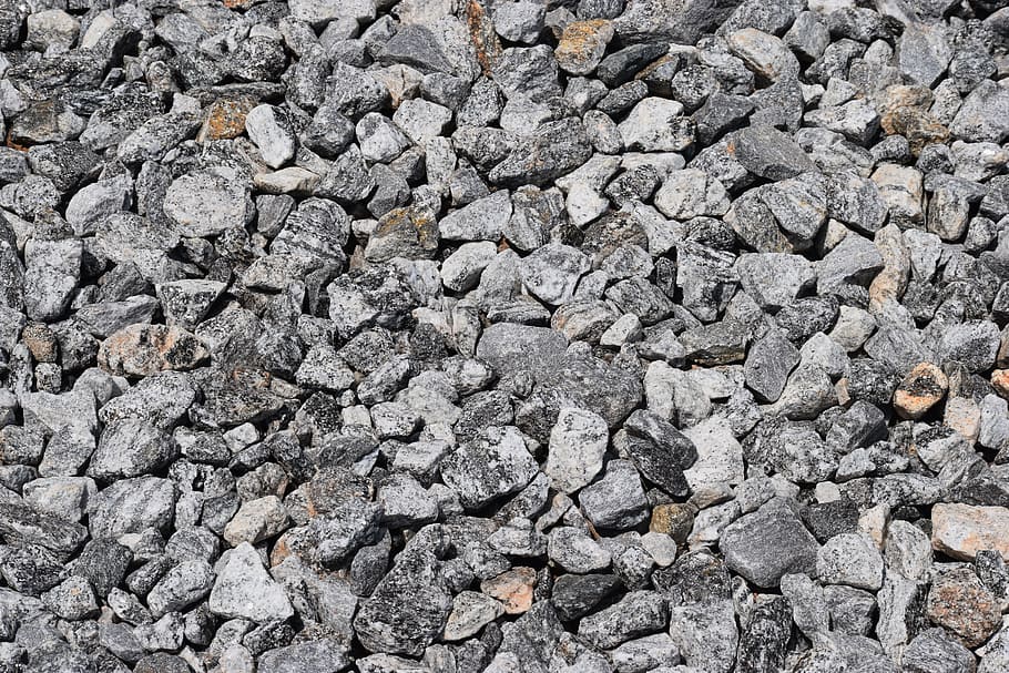 bunch, gray, stones, gravel rocks, gravel, rock, construction, pebble, quarry, pile