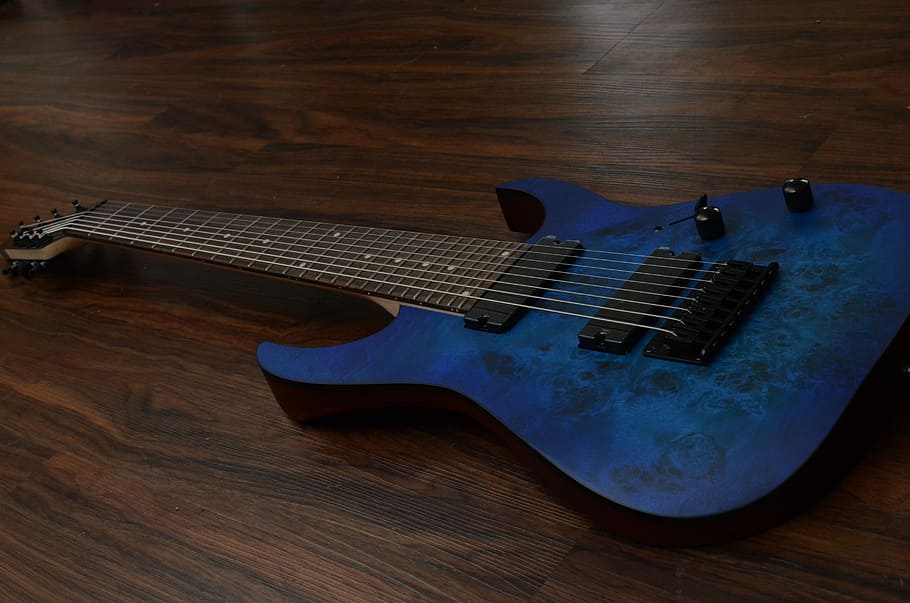 Ibanez, Guitar, ibanez rg8pb, djent, blue, music, musical instrument, musical instrument string, arts culture and entertainment, indoors
