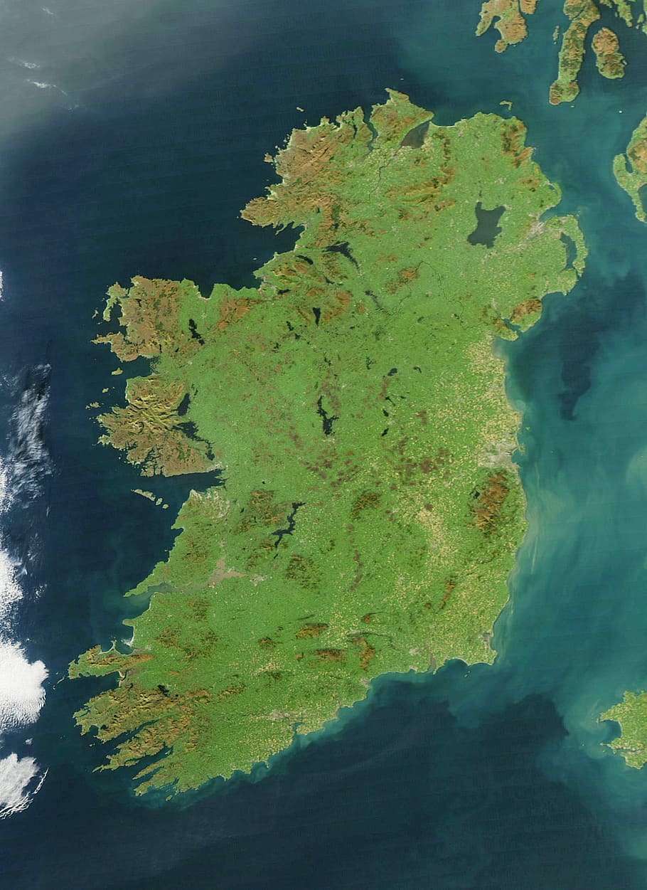 Satellite Image, Ireland, 