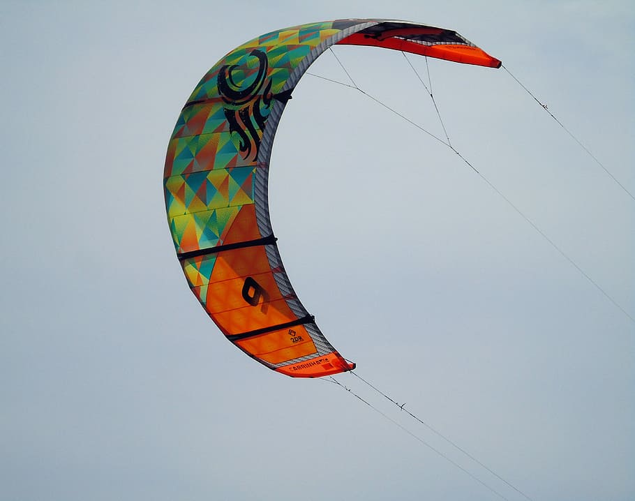 kite, surfer, surf, water, sport, boarding, board, wave, kiteboarding, flying
