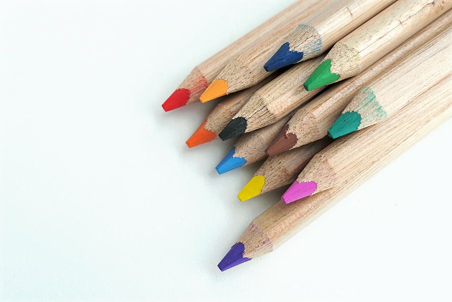 assorted-color pencils, colour pencils, colorful, paint, draw, color, colored pencils, pens, crayons, different colored crayons