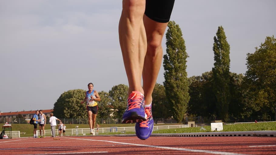 Foot Race, Athletics, Calves, Shoes, competition, running, sport, track and field athlete, running track, sports race