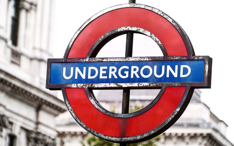 underground road signage, underground, shield, metro, london, london underground, passenger transport, england, logo, public means of transport