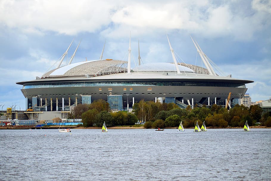 sail, boats, body, water, Saint Petersburg, Stadium, Fifa, fifa 2018, russia, st petersburg