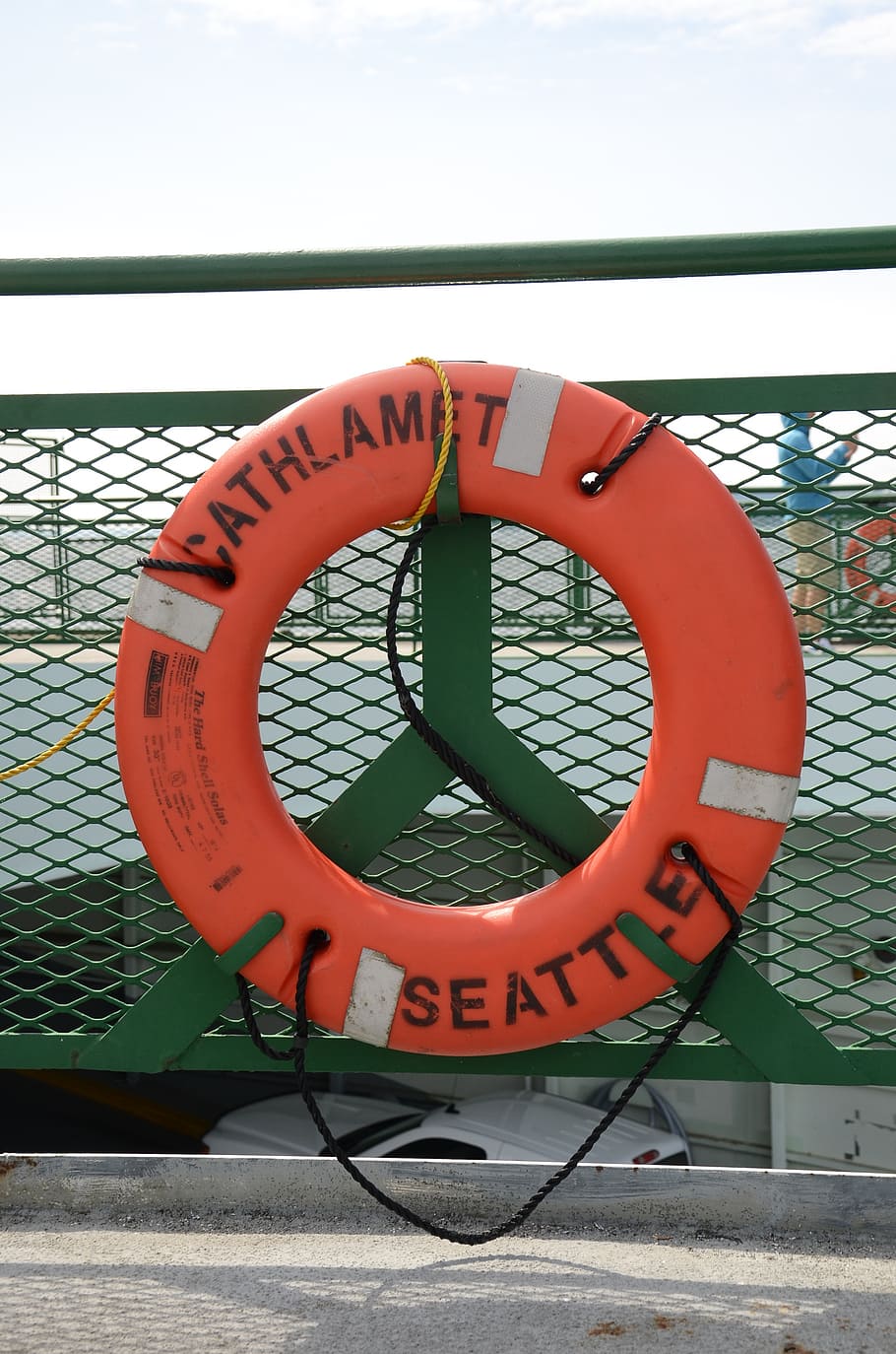 life ring, buoy, orange, cruise, tourism, marine, railing, ferry, ferryboat, voyage
