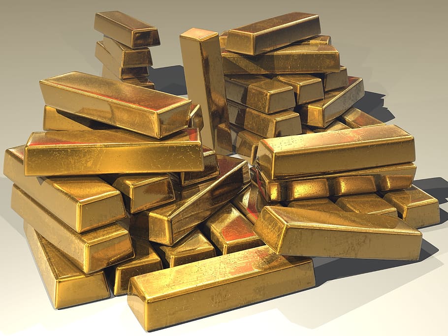 gold bar lot, gold, ingots, golden, treasure, bullion, precious, wealth, rich, metal