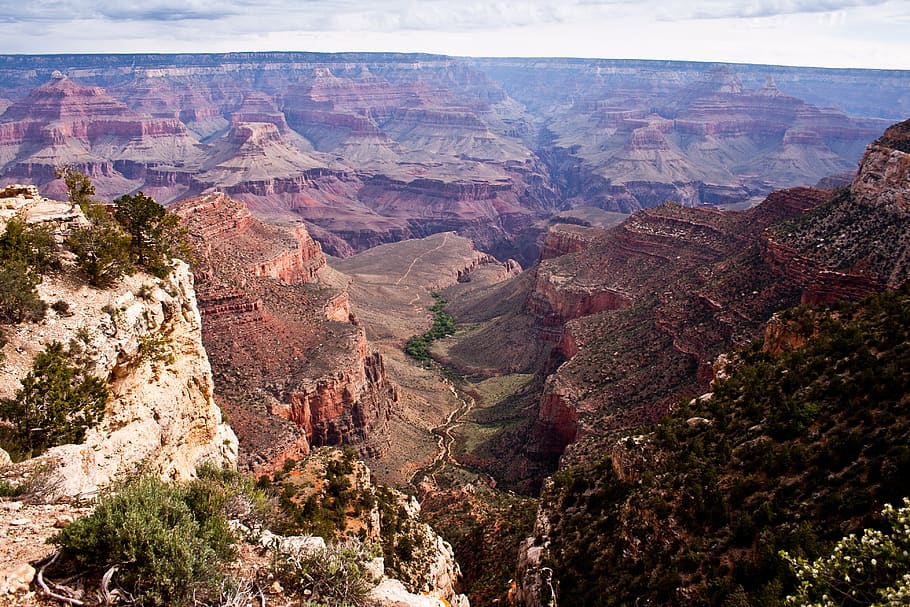 grand canyon, usa, landscape, gorge, arizona, america, rock, national park, view, majestic