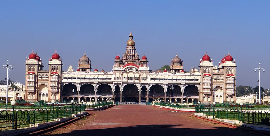 istana mysore, Arsitektur, tengara, struktur, bersejarah, perjalanan, indo-saracenic, mysuru, karnataka, India